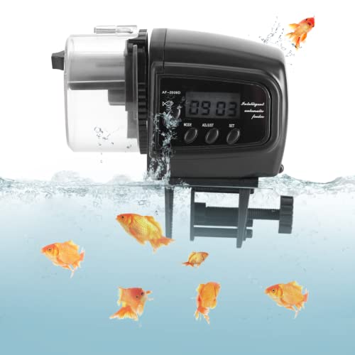 Fisch-Zufuhr, Digital LCD elektronischer Fisch-Zufuhr-Zufuhr-Timer-automatische Aquarium-Behälter-Nahrungsmittelfütterungsmaschine Urlaub Fischfutter Automat