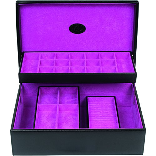 Windrose Merino Charmbox 30 cm schwarz/pink