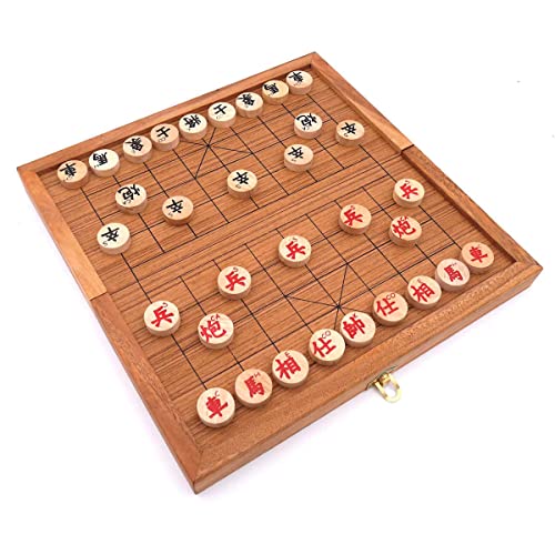 Xiangqi, das chinesische Schachspiel, Schachvariante, Set mit originalen Holzscheiben