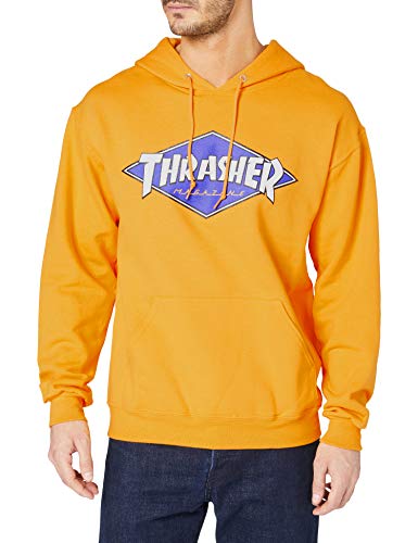 Thrasher Herren Diamond Logo Sweatshirt, Gold (Amarillo), S regulär