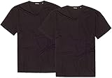 Doppelpack in Geschenkebox T-Shirt mit V-Ausschnitt in Übergröße in Farbe schwarz