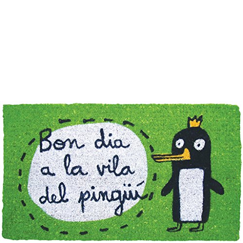LAROOM 11899 Bon Dia Fußmatte DIE Vila des Pingüí, grün