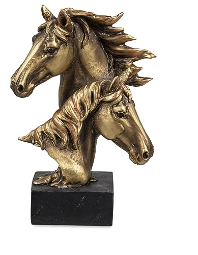 formano Figur Büste Pferd 15 cm in antik Gold - Geschenke für Pferdeliebhaber