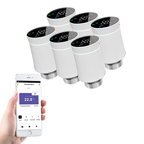 Qiumi Zigbee Smart Thermostat-Heizkörperventil, unterstützt Fernbedienung durch Smart Life App, Sprachsteuerung von Alexa Googlehome
