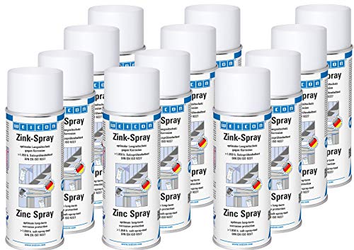 WEICON Zink-Spray 400 ml 12er-Set TÜV-geprüfter Korrosionsschutz Rostschutz kathodisch