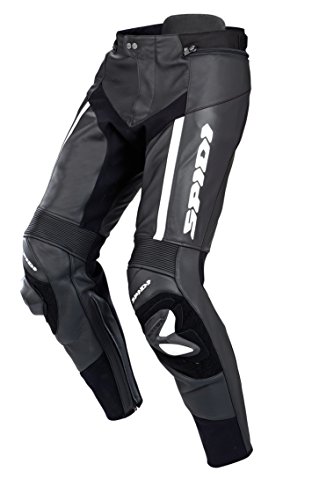 SPIDI Leder Motorradhosen RR Pro, Schwarz/Weiß, Größe 54
