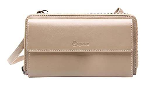 Esquire, Peru Handytasche Leder 19 Cm in beige, Handyhüllen & Zubehör für Damen