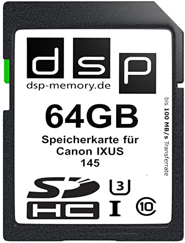 DSP Memory 64GB Ultra Highspeed Speicherkarte für Canon IXUS 145 Digitalkamera