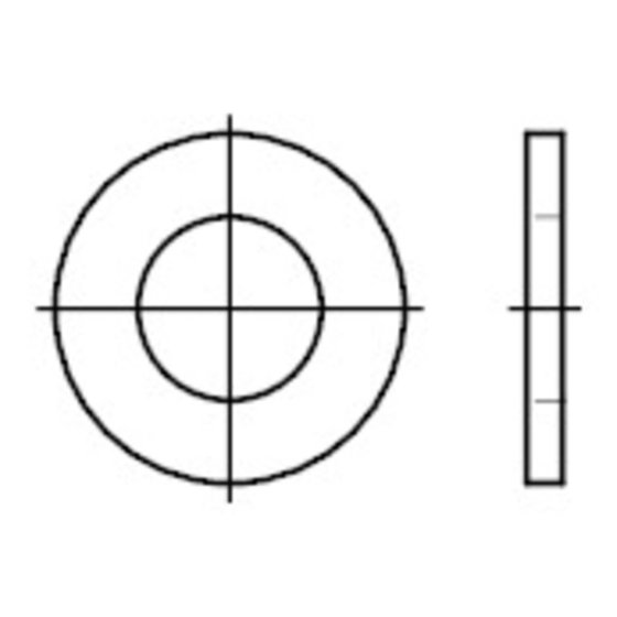 Flache Scheiben, Produktklasse C, DIN 126 Stahl 100HV verzinkt für M62