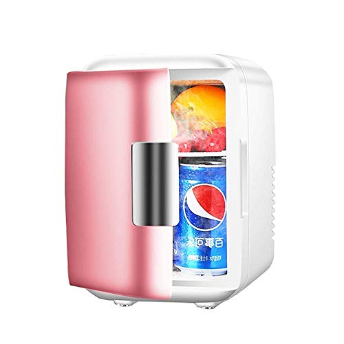 Samnuerly 5L tragbarer persönlicher Mini-Kühlschrank, Autokühlschrank, kleiner Studentenwohnheim, Einzeltür, elektronische Kühlbox, wärmer, Aufbewahrung, Kosmetik