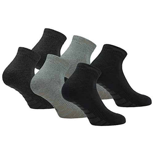 Slazenger 6 Paar Herren Quarter Socken, Höhe über dem Knöchel, Frottee-Innensohle, ausgezeichnete Qualität aus gekämmter Baumwolle (Braune Mix, 43-46)
