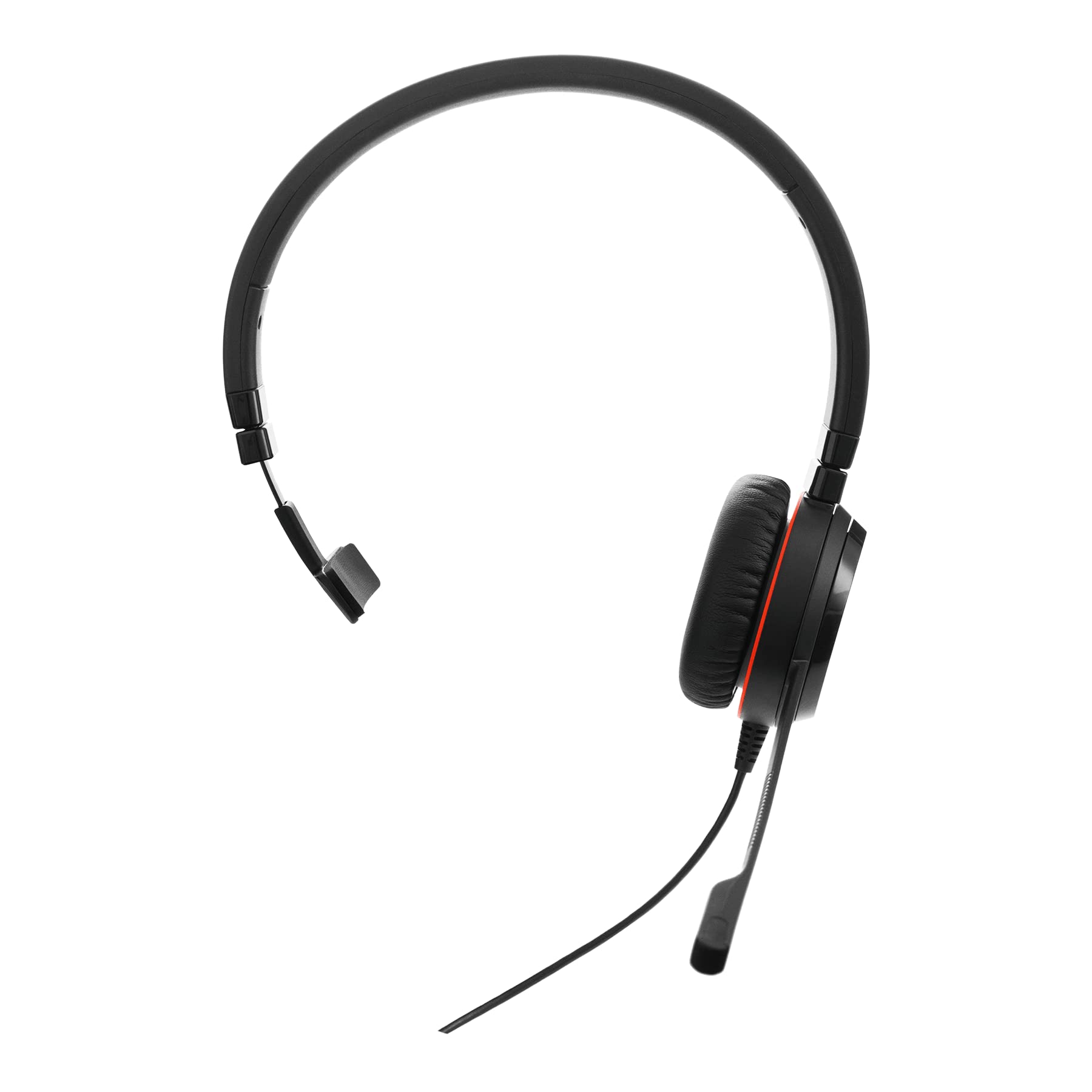 Jabra Evolve 30 UC Mono Headset – Unified Communications Kopfhörer für VoIP Softphones mit passivem Noise Cancelling – 3,5 mm Klinke – Schwarz
