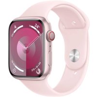 APPLE Watch Series 9 GPS + Cellular 45mm Pink Aluminium Case with Light Pink Sport Band - S/M (MRMK3QF/A)