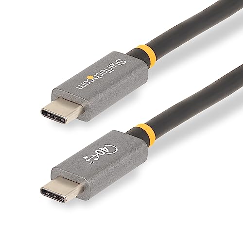 StarTech.com 1 m USB4 Kabel, USB-IF zertifiziert, USBC auf USB C Kabel, 40 Gbit/s, USB Typ-C Daten-/Monitorkabel, 100W PD, 8K 60Hz, kompatibel mit Thunderbolt 4/3/USB 3.2 (CC1M-40G-USB-CABLE)