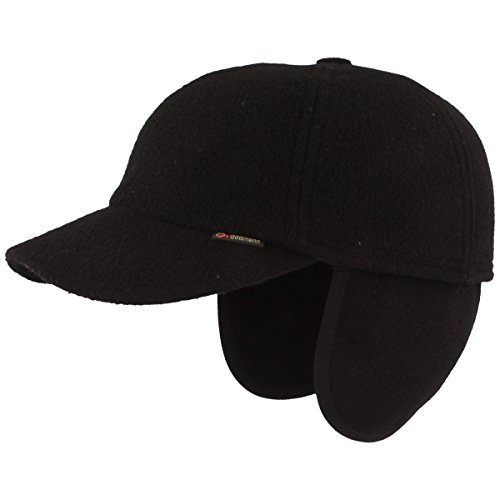 Göttmann Baseball Cap mit Ohrenklappen, schwarz, Größe 64