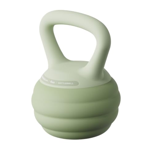 TCMYQS Dumbbells Kettlebell Damen Fitness Haushalt Wasserkocher Hantel Solide Soft Kettlebell Yoga Sport Fitnessgeräte Hantelset (Color : Green, Size : 6KG)