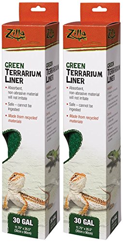 Zilla (2 Pack) Reptile Terrarium Betten Substrat rutschsicher, grün – 30 Liter