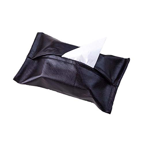 ZXGQF Tissue Box Pu Rechteckigen Schwarzen Papier Handtuchhalter Für Zu Hause, Büro, Auto, Auto Dekoration Hotelzimmer Tissue Box Inhaber