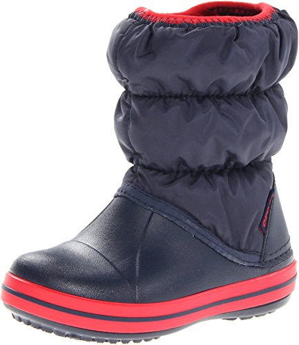 Crocs Winter Puff Boot Kids, Unisex - Kinder Schneestiefel, Blau (Navy/Red), 23/24 EU