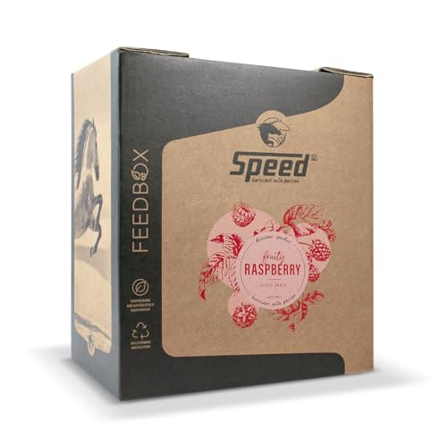 Speed Delicious speedies Rasberry FEEDBOX, 8 kg, Leckerli mit Himbeere Geschmack, leckeres Ergänzungsfutter für Pferde
