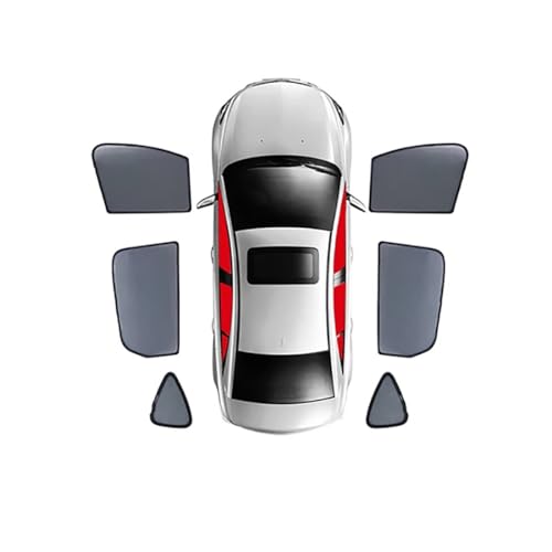 Magnetischer Auto-Sonnenschutz für Audi A6 C8 Sedan 2019-2024,Auto-4-Seiten-Fenster-Visier,vorderer und Hinterer Windschutzscheiben-Sonnenschutz,6PCS