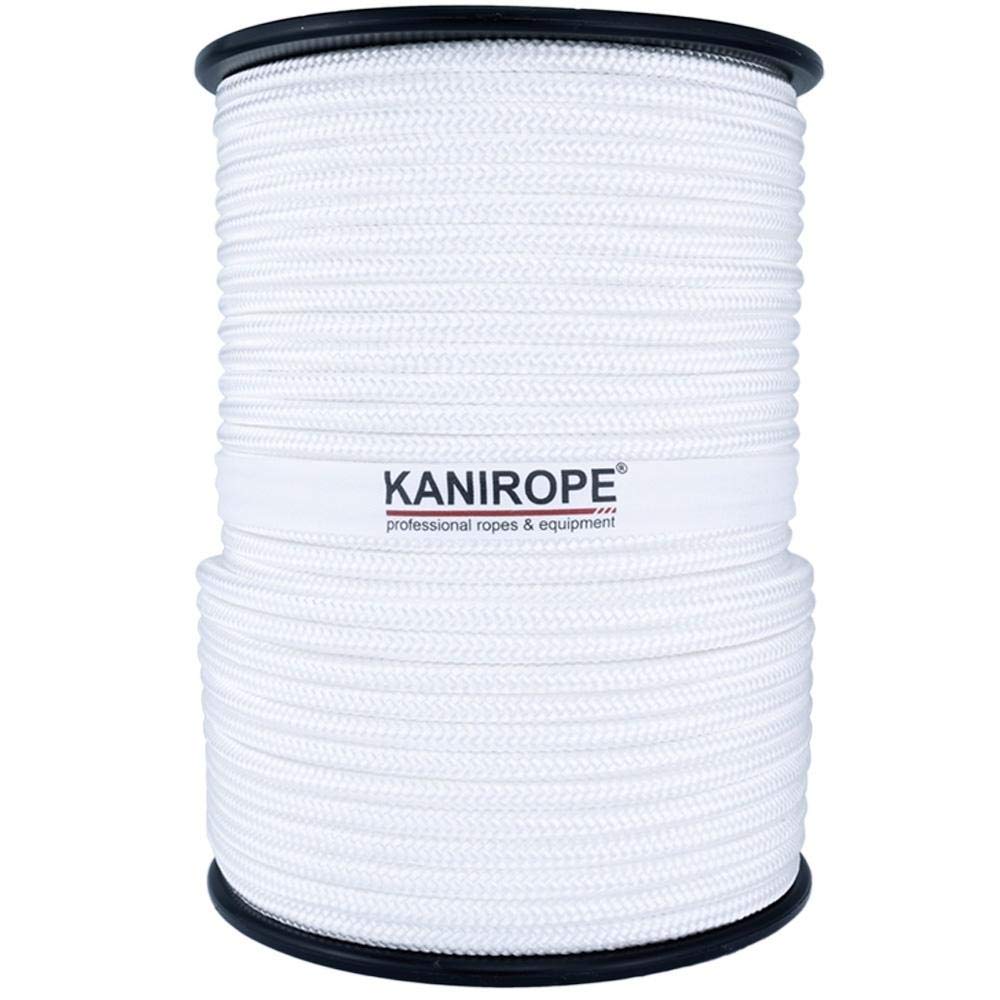 Kanirope® Polyesterseil Seil Polyester POLYBRAID 5mm 100m Weiß 16-fach geflochten
