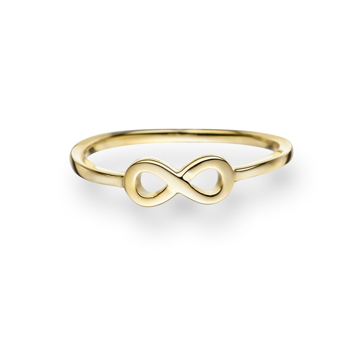 Glanzstücke München Damen-Ring Infinity Sterling Silber gelbvergoldet - Infinityring Unendlichkeits-Zeichen Ring Goldring Ring mit Symbol