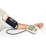 SHALOLY Blutdruckmessgerät Oberarm, Armmanschettenmonitor mit großem Display, tragbares Blutdruckmessgerät für den Haushalt, intelligente elektronische Messgeräte, Genauigkeit