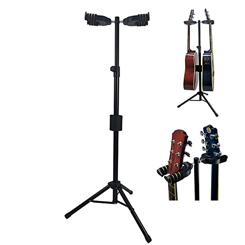 Guitar Stand, Portable Folding Floor Guitar Stand for Acoustic Electric Guitar Bass, Gravity Auto Lock Guitar Stand Universal Display Stand, 85-140cm Adjustable Height