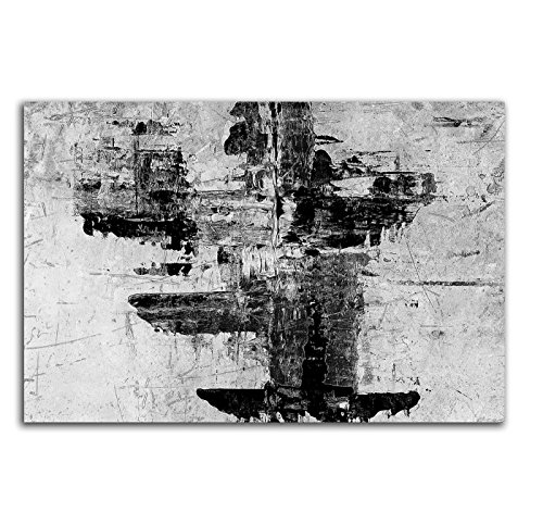 Sinus Art Abstrakt050-120x80cm SCHWARZ-Weiss Bilder - Wandbild Kunstdruck in XXL Format - Fertig Aufgespannt – TOP - Leinwand - Wand Bild - Kunst Bild - Wandbild abstrakt XXL