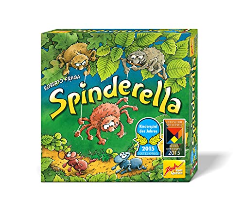 Zoch 601105077 Spinderella - Kinderspiel des Jahres 2015 - kindgerechtes Wettlaufspiel in unterschiedlichen Schwierigkeitsstufen, für Kinder ab 6 Jahren