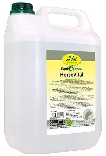 cdVet Naturprodukte EquiGreen HorseVital 5 Liter - Pferde - Leistungsfähigkeit - intakte Haut + glänzendes Fell - Verdauung - Stoffwechsel - Versorgung mit Mikronährstoffen - Entgiftungsorgane -