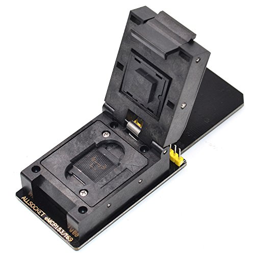 ALLSOCKET IC SOCKET BGA Adapter,eMMC169/153 IC Reader with SD Interface BGA169/153 Adapter NAND FLASH Memory Data Recovery Reader Chip-off Tool Retrieve Data for Android Phone Broken/Cracked