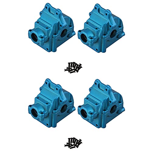 Keavenoy Deckel oben und unten Getriebe aus Metall 4 Stück 144001-1254 für 1/14 144001 Ersatzteile für RC Autos, Blau