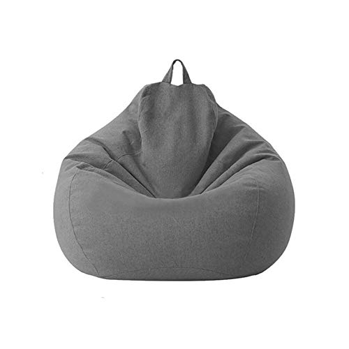 ZZX Sitzsack Bezug, Premium Indoor Sitzsack-Hülle Sitzsack Außenbezug Einfarbiges einfaches Design ohne Füllung, ideal für Jugendliche und Erwachsene,Dark Gray,M