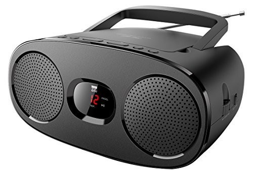 New One RD-306 Stereo UKW-Radio mit CD-Player (LED Display, AUX-In, Teleskopantenne) schwarz