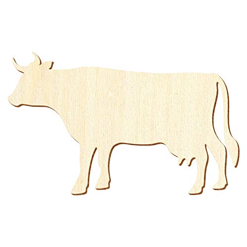Holz Kuh V1 - Deko Basteln 3-50cm, Größe:5cm, Pack mit:100 Stück