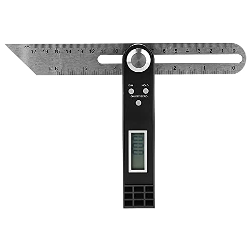 Digitaler T-Winkelmesser Universalwerkzeug T-Schräglehre Winkelmesser Digitaler Goniometer mit LCD-Volldisplay und Edelstahlklinge Active Angel Lineal Hohe Auflösung Genaue Messungen(0-360°)