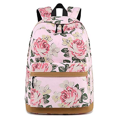 Rucksack Schule Schultasche Mädchen Canvas-Rucksäcke Bedruckte Rucksäcke Reiserucksäcke Studententaschen pink