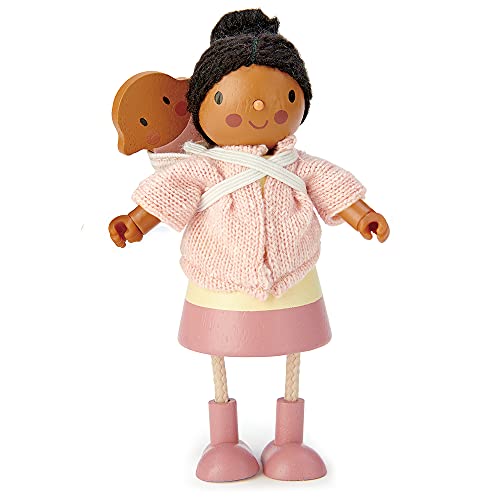 Tender Leaf Toys Mrs Forrester - Holzspielzeug Puppenhaus Puppe mit biegsamen Armen und Beinen - Perfekt für fantasievolles Spielen für Kinder - Ermutigen Sie Geschichtenerzählen-Aktivitäten