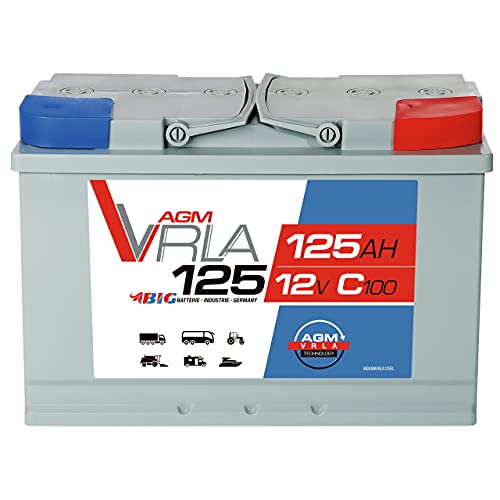 BIG AGM 125Ah C100 12V Versorgungsbatterie Solarbatterie Wohnmobil Boot Batterie GEL 105Ah 120Ah