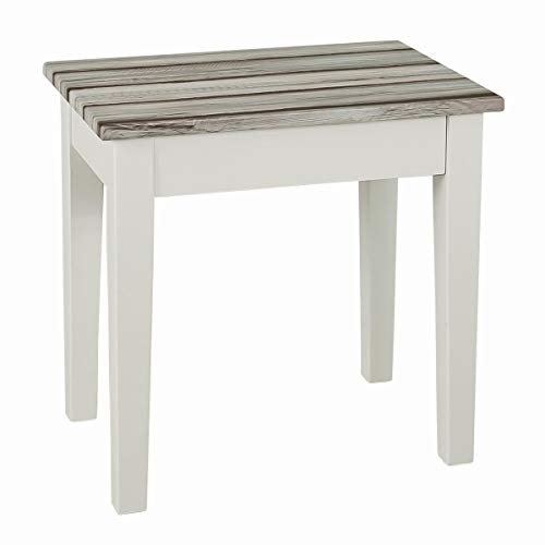 HAKU Möbel 51141 Beistelltisch 43 x 30 x 42 cm, weiß / maritimo kiefer