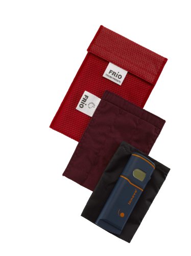 FRIO Kühltasche für Insulin, 9 x 11cm, rot - KEIN Eispack oder Batterien nötig