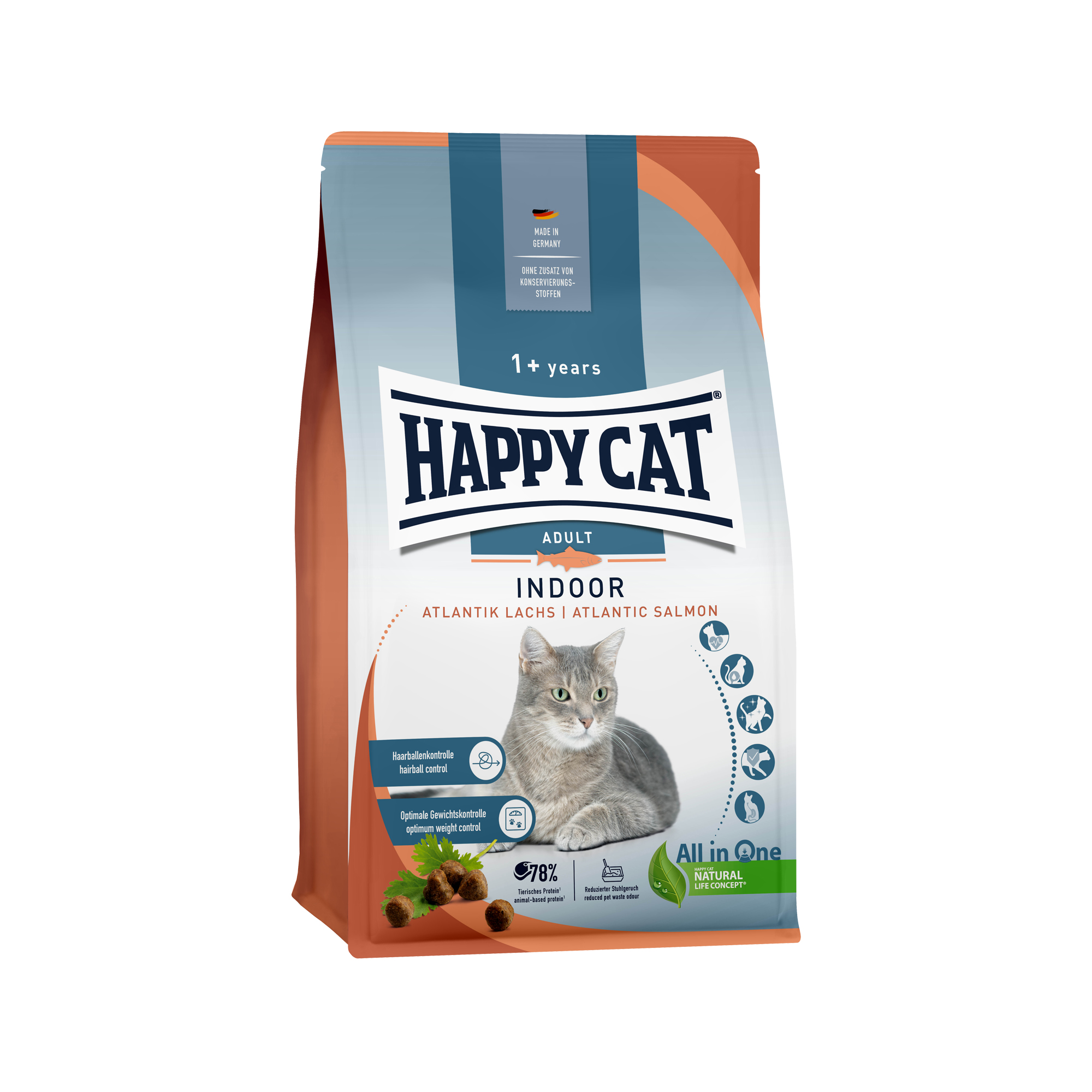 Happy Cat Indoor Adult Atlantik Lachs 4 kg