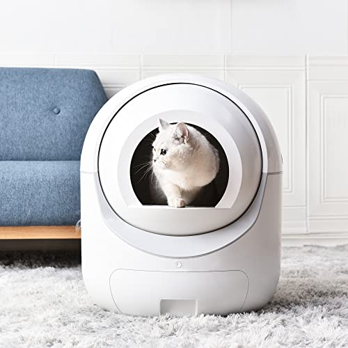 Selbstreinigende Katzentoilette für mehrere Katzen, automatische Schöpfung, geeignet für alle Arten von Katzenstreu, sicher, Geruchsbeseitigung, App-Steuerung, Unterstützung WiFi