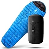 Alpin Loacker - Ultra Leichter Sommerschlafsack mit Daunenfüllung | Hüttenschlafsack | kleines Packmaß | für Outdoor und Indoor