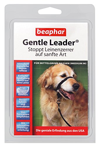 Gentle Leader® für Hunde | Erziehnungshilfe für Leinenzerrer | Besser führen & kontrollieren | Trainings-Halsband für Hunde | Farbe: Schwarz | Größe M
