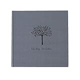 in due Kondolenzbuch 'Aufrichtige Anteilnahme' Baum Grau Schwarz 21 x 21 cm, 144 Seiten weißes Papier blanko grau Trost Trauer