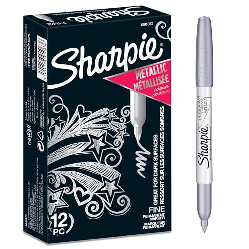 Sharpie Metallic-Permanentmarker, Silber, 12er-Box