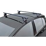 Dachträgersatz Twinny Load Stahl S51 kompatibel mit Audi/BMW/Dacia/FIAT/Ford/Seat/Skoda/VW/Volvo (Fahrzeuge mit offene Dachreling)